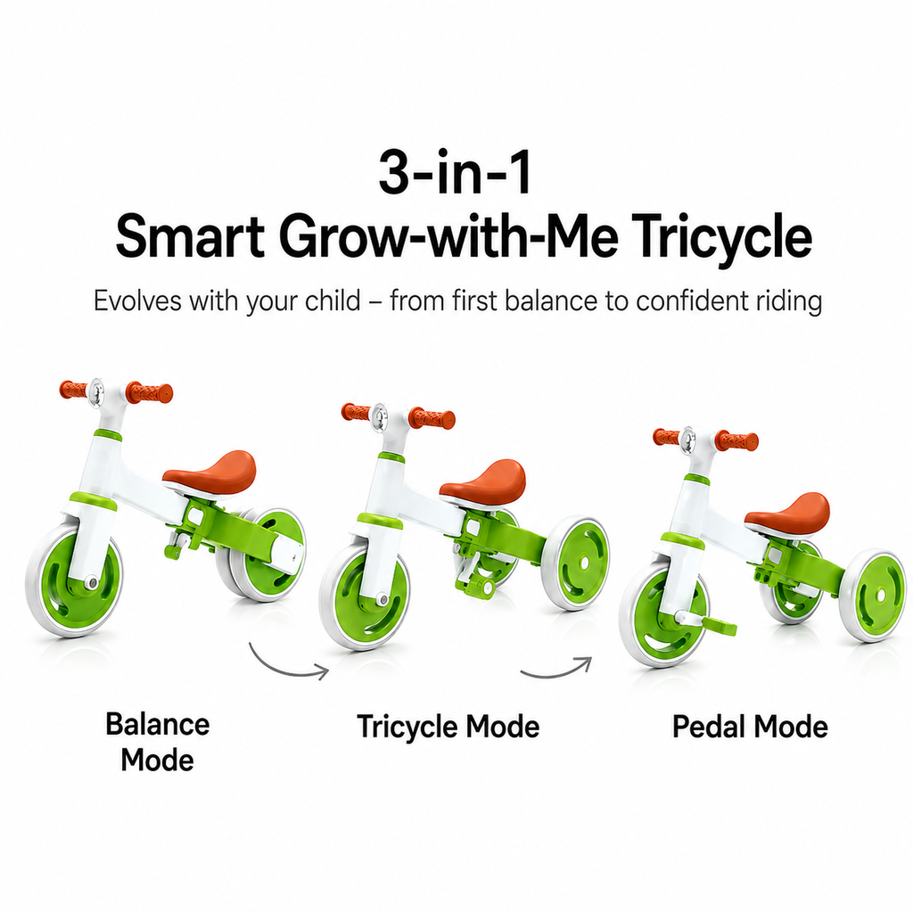 3-in-1 Kids Tricycle