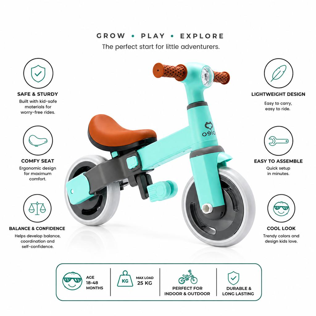3-in-1 Kids Tricycle