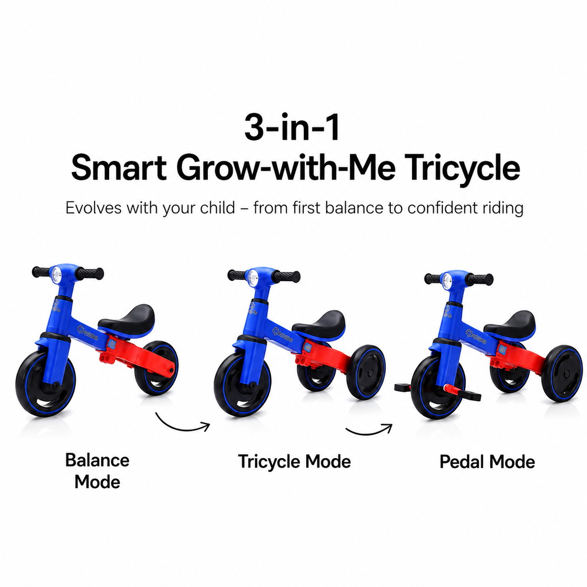 3-in-1 Kids Tricycle